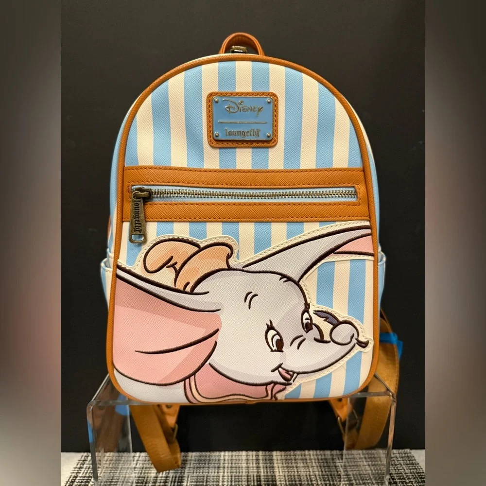 🐘 Loungefly x Disney Dumbo Mini Child Backpack – Blue Stripe